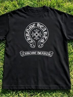 Chrome Hearts signature print black unisex T-shirt.
